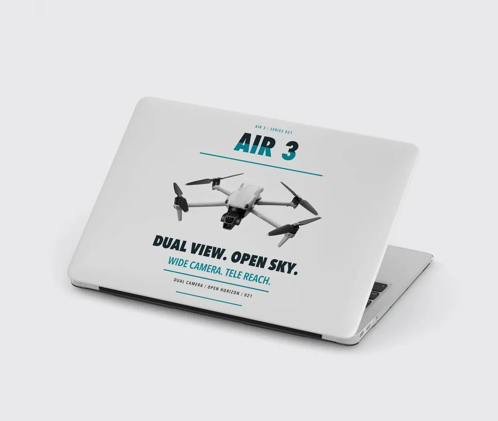 DJI Air 3 design on light gray MacBook case