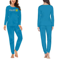 Thumbnail for Pilot & Stripes (3 Lines) women pajamas - Light Blue
