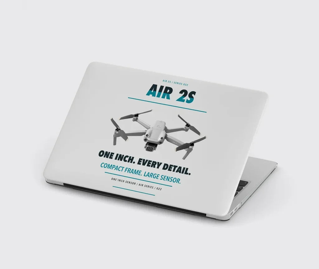 DJI Air 2S design on light gray MacBook case