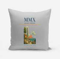 Thumbnail for Malmo Airport (MMX) design on light gray pillow