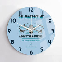 Thumbnail for DJI Matrice 4T design on light blue no frame wall clock