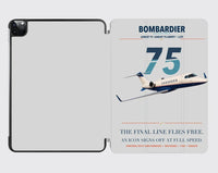 Thumbnail for Bombardier Learjet 75 Liberty design on light gray ipad tablet case