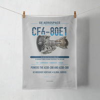 Thumbnail for CF6-80E1 design on light gray towel