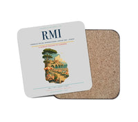 Thumbnail for Federico Fellini International Airport (RMI) design on light gray 1 piece coaster