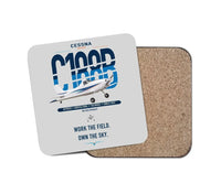 Thumbnail for Cessna A188B AgTruck design on light gray 1 piece coaster