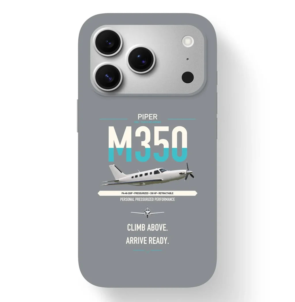 Piper M350 design on gray magsafe iphone case, for iPhone 17 Pro