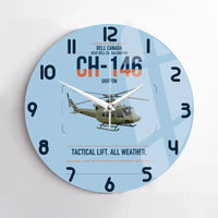 Thumbnail for Bell Canada CH-146 Griffon design on light blue no frame wall clock