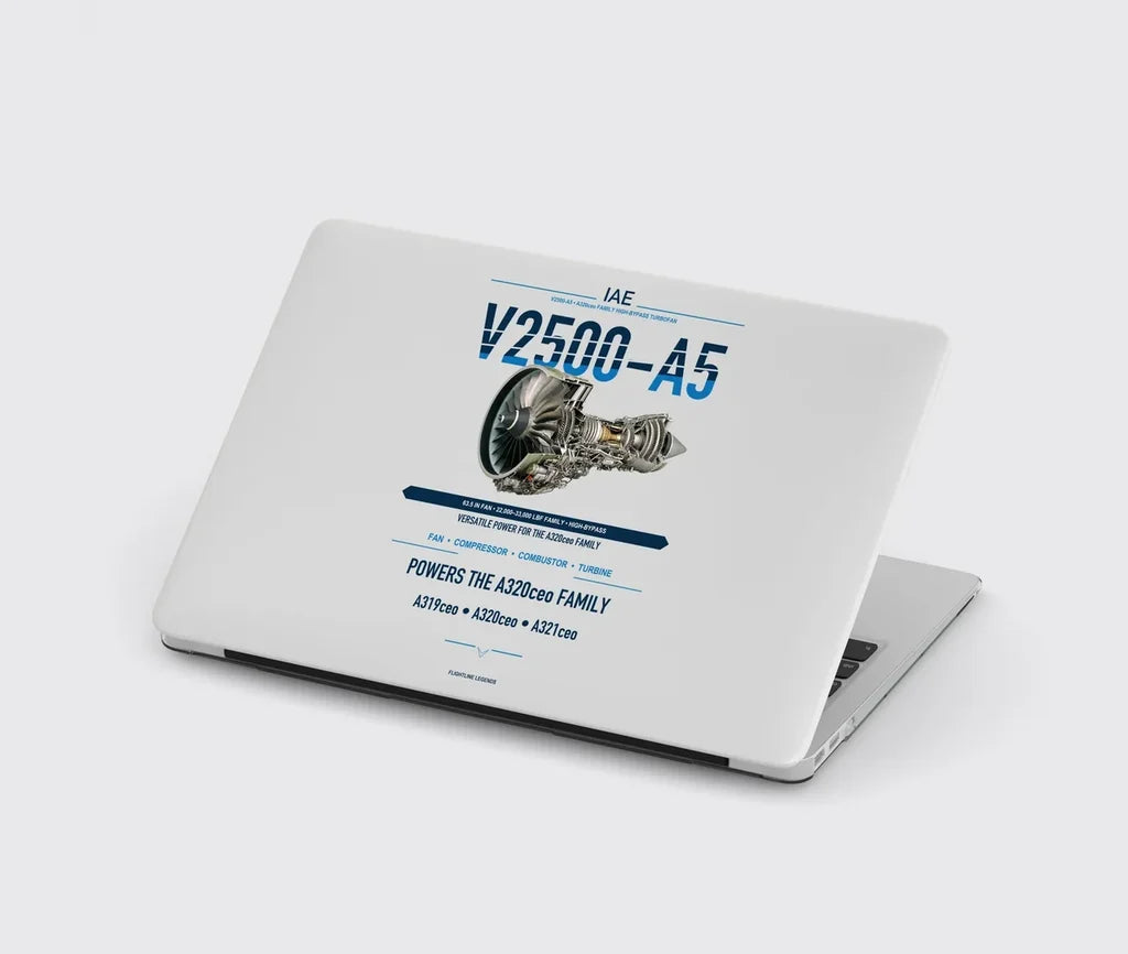 V2500-A5 design on light gray MacBook case