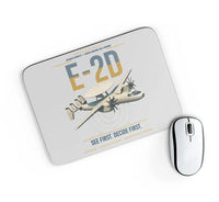 Thumbnail for E-2D Advanced Hawkeye design on light gray rectangle mouse pad