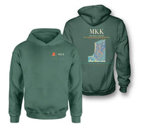 Thumbnail for Molokai Airport (MKK) design on green double-side hoodie