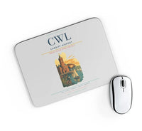 Thumbnail for Cardiff Airport (CWL) design on light gray rectangle mouse pad