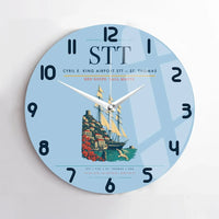 Thumbnail for Cyril E. King Airport (STT) design on light blue no frame wall clock