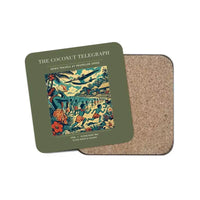 Thumbnail for The Coconut Telegraph - Designed Coasters design on green army 1-piece