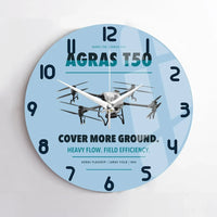 Thumbnail for DJI Agras T50 design on light blue no frame wall clock