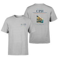 Thumbnail for Copenhagen Airport (CPH) design printed on light gray double-side t-shirt