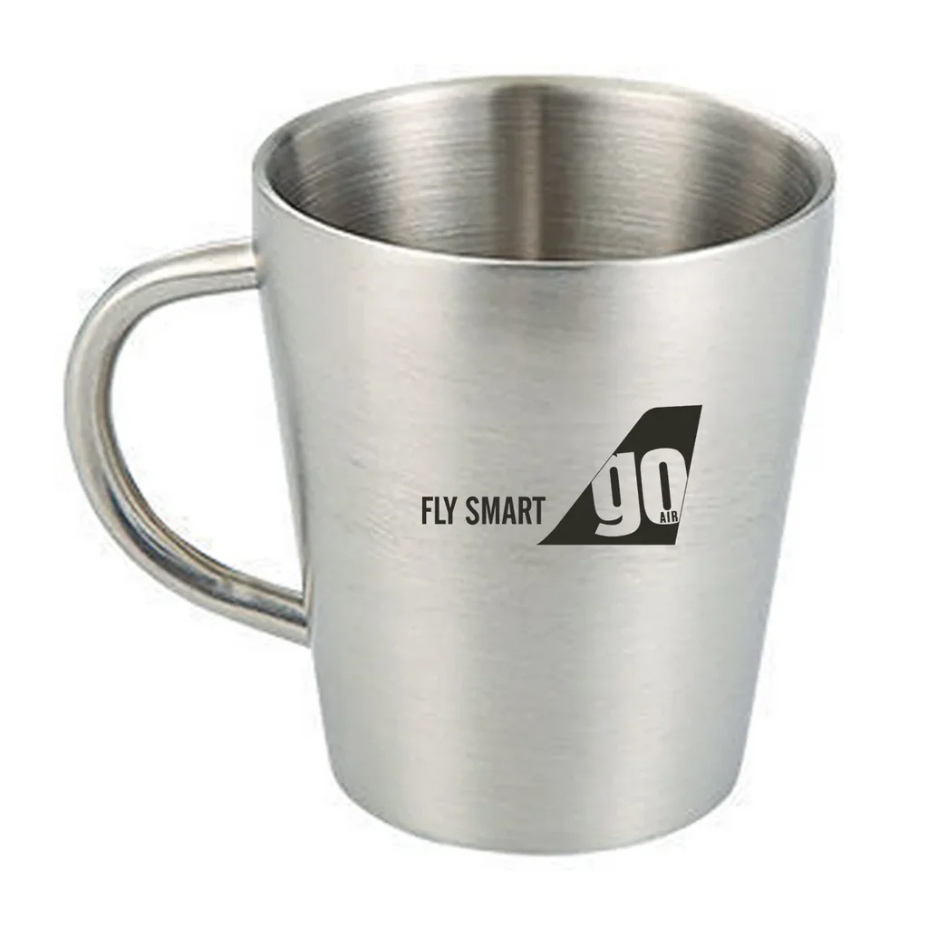 Go First Stainless Steel Coffee mug in silver