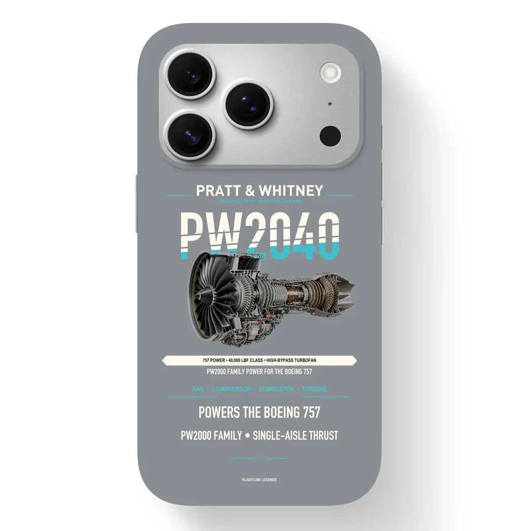 PW2040 Case design on gray iphone case