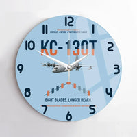 Thumbnail for KC-130T NP2000 design on light blue no frame wall clock
