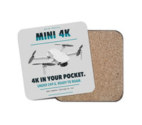 Thumbnail for DJI Mini 4K design on light gray 1 piece coaster