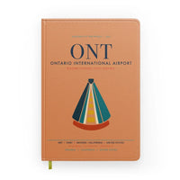 Thumbnail for Ontario International Airport (ONT) design on orange notebook
