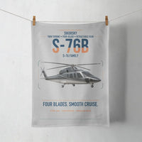 Thumbnail for Sikorsky S-76B design on light gray towel