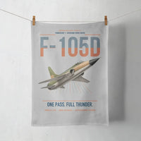 Thumbnail for F-105D Thunderchief design on light gray towel