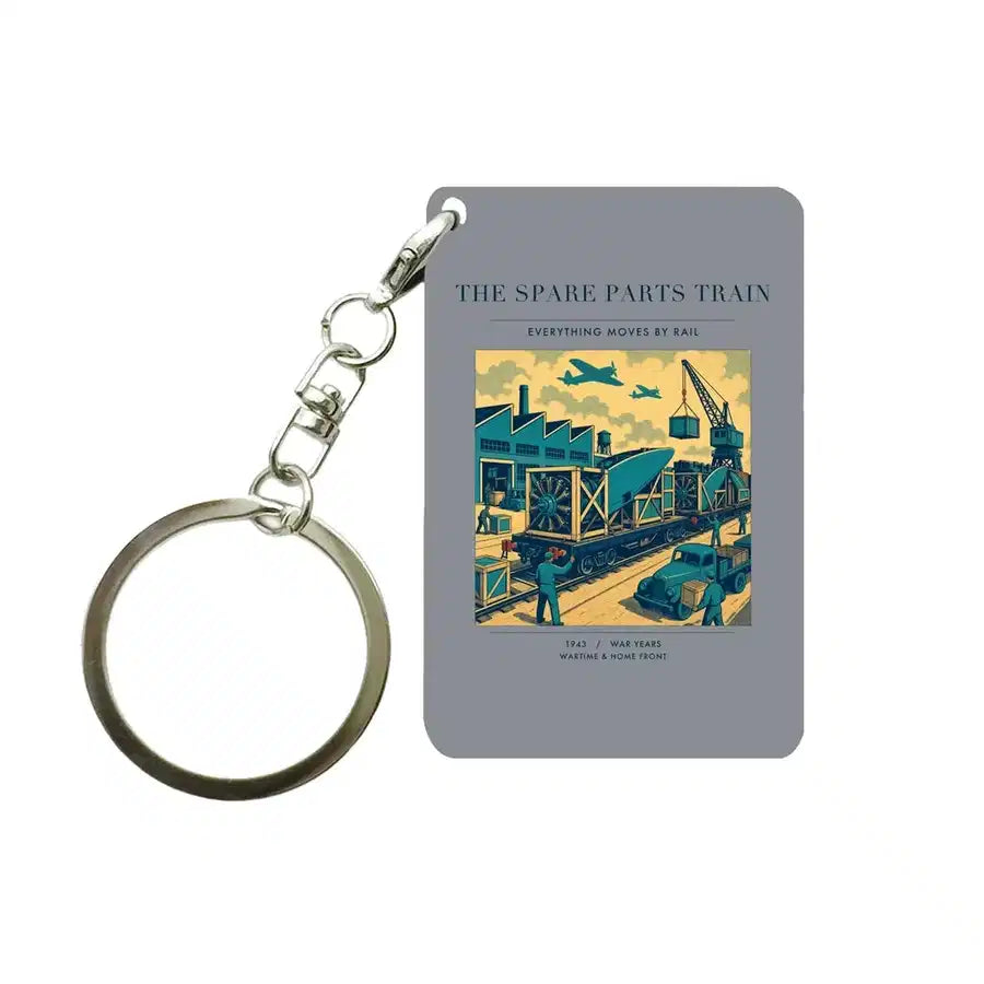 VINTAGE G4527 - The Spare Parts Train - Designed Key Chain design on gray