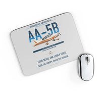 Thumbnail for Grumman American AA-5B Tiger design on light gray rectangle mouse pad