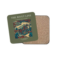 Thumbnail for The Rivet Line - Designed Coasters design on green army 1-piece