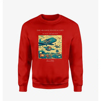 Thumbnail for VINTAGE G4471 - The Skydive Festival Lift - Designed Sweatshirts design on red