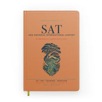 Thumbnail for San Antonio International Airport (SAT) design on orange notebook