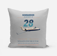 Thumbnail for Bombardier Learjet 28 design on light gray pillow