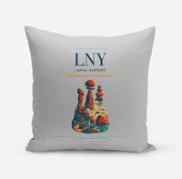 Thumbnail for Lanai Airport (LNY) design on light gray pillow