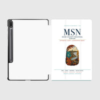 Thumbnail for Dane County Regional Airport Madison (MSN) design on white samsung tablet tablet case
