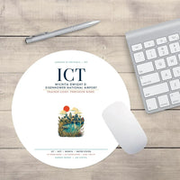 Thumbnail for Wichita Dwight D. Eisenhower National Airport (ICT) design on white round mouse pad