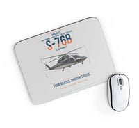 Thumbnail for Sikorsky S-76B design on light gray rectangle mouse pad