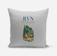 Thumbnail for Rovaniemi Airport (RVN) design on light gray pillow