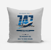 Thumbnail for Boeing 747-200B design on light gray pillow