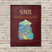 Thumbnail for Simón Bolívar International Airport SMR — Santa Marta vertical canvas print - framed - dark red background