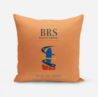 Thumbnail for Bristol Airport (BRS) design on orange pillow