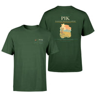 Thumbnail for Glasgow Prestwick Airport (PIK) design printed on dark green double-side t-shirt