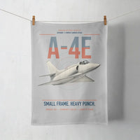 Thumbnail for A-4E Skyhawk design on light gray towel