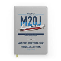 Thumbnail for Mooney M20J 201 design on light gray notebook
