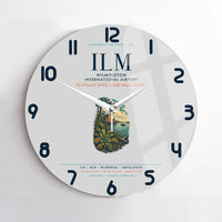 Thumbnail for Wilmington International Airport (ILM) design on light gray no frame wall clock