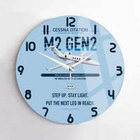 Thumbnail for Cessna Citation M2 Gen2 design on light blue no frame wall clock