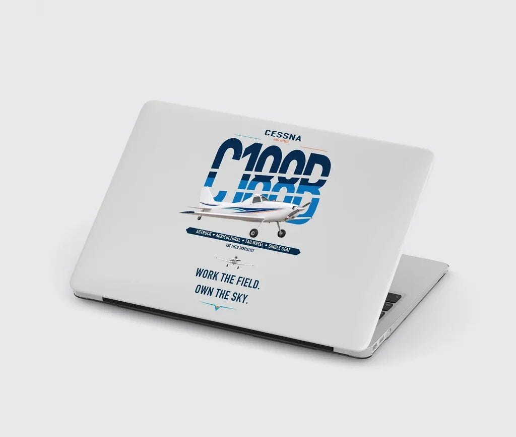Cessna A188B AgTruck design on light gray MacBook case