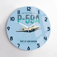 Thumbnail for P-59A Airacomet design on light blue no frame wall clock