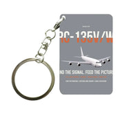 Thumbnail for RC-135V W Rivet Joint design on gray designed key chain, double-side print