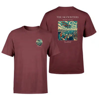 Thumbnail for VINTAGE G4036 - The Skywriters - Double-Side T-Shirt design on darkred double side t shirt