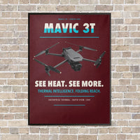 Thumbnail for DJI Mavic 3 Thermal vertical canvas print - framed - dark red background